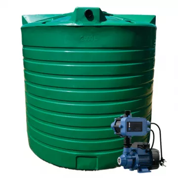 2500l Water tank and 0.37kw Peripheral Econo Booster pump Combo